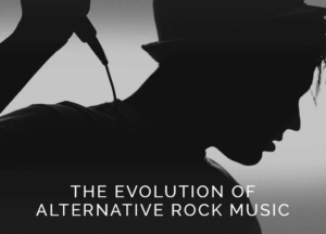 Alternative music Silhouette of a man holding a microphone