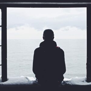 Man looking into the distance