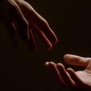 Reaching hands